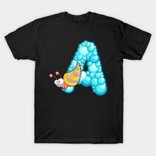 Letter A Fishy Bubbly Alphabet T-Shirt